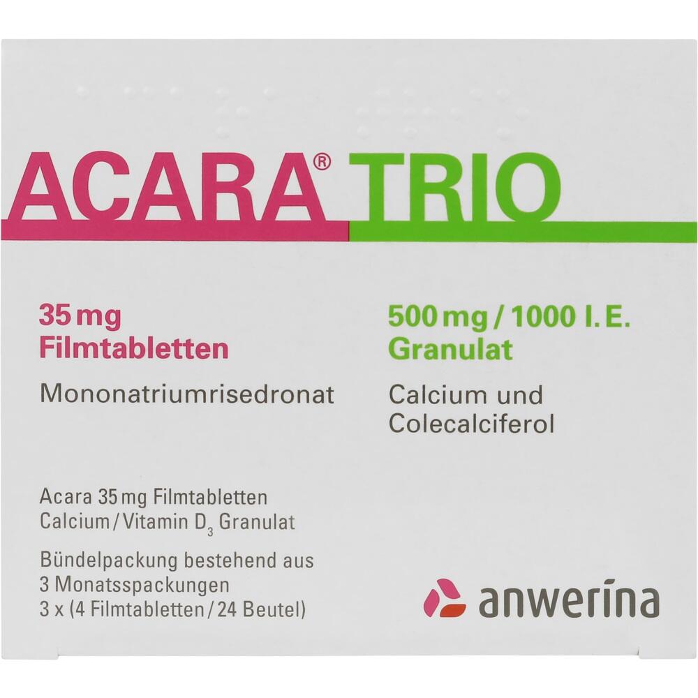 ACARA TRIO 35 mg + 500 mg/1000 I.E 1 Packung Kombipackung