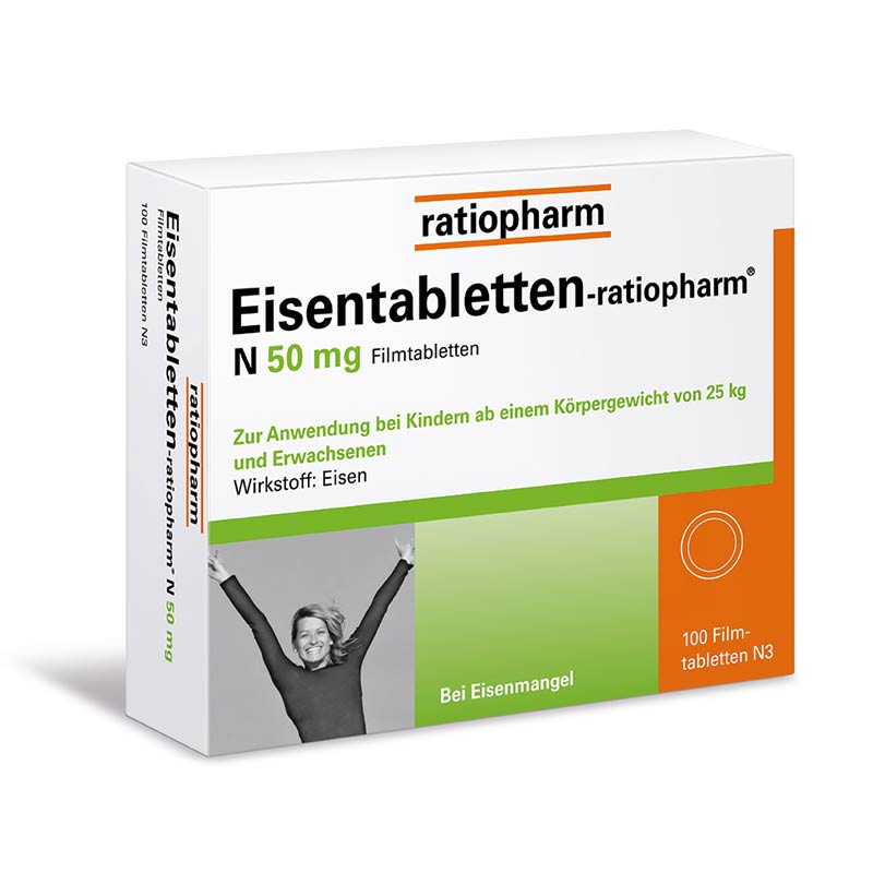 Eisentabletten-ratiopharm N50MG 100 St Filmtabletten