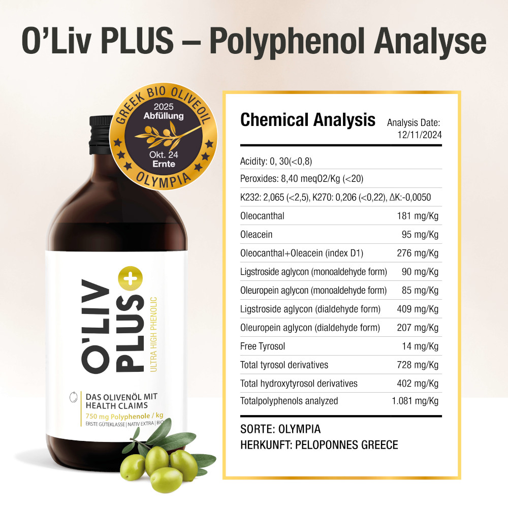 O ' LIV PLUS ULTRA HIGH PHENOLIC 500 ml Öl