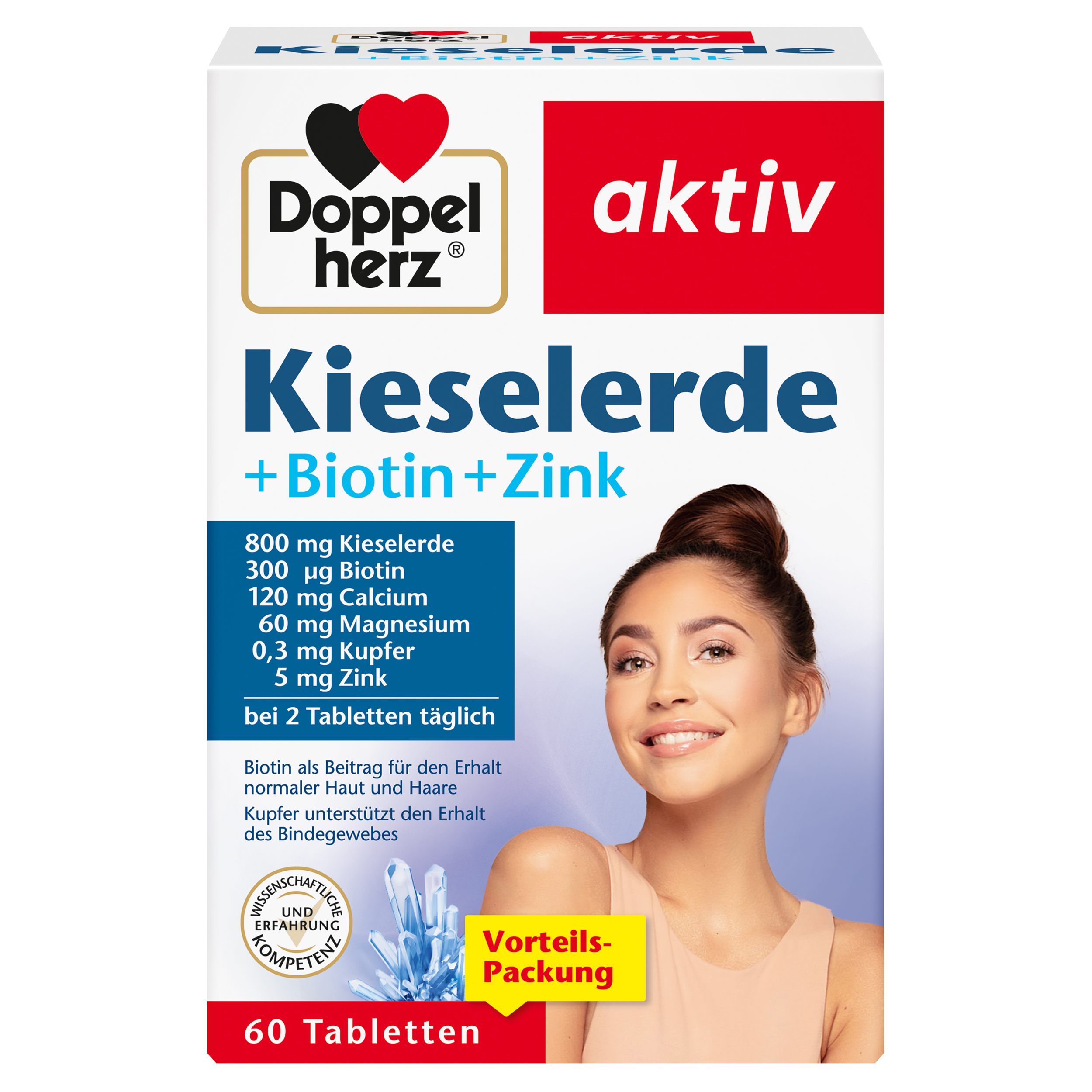 Doppelherz aktiv Kieselerde + Biotin + Zink 60 St Tabletten