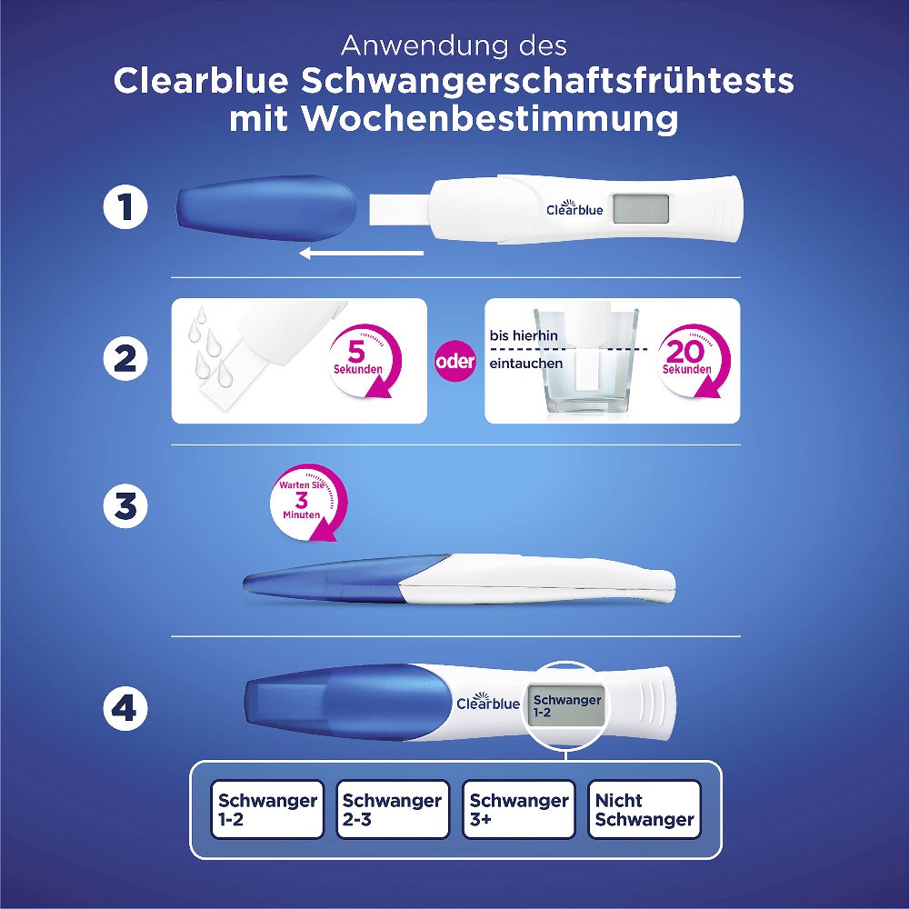 Clearblue Double-Check & Anzeige der Wochen 2 St Kombipackung