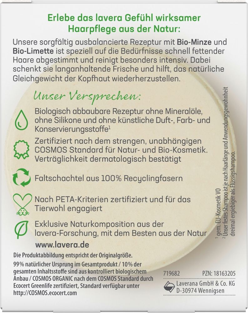 lavera FESTES PFLEGESHAMPOO FRISCHE & BALANCE 50 g Shampoo