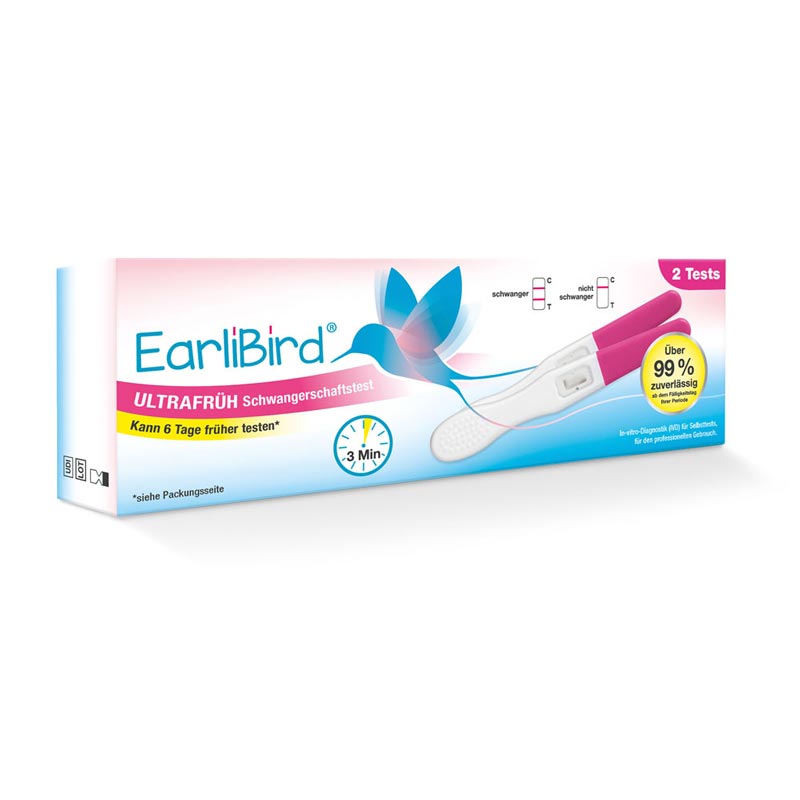 EarliBird Ultrafrüh Schwangerschaftstest 2 St Teststreifen