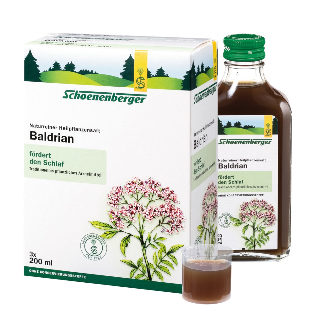 Baldrian naturreiner Heilpflanzensaft Schoenenberger 3X200 ml Saft