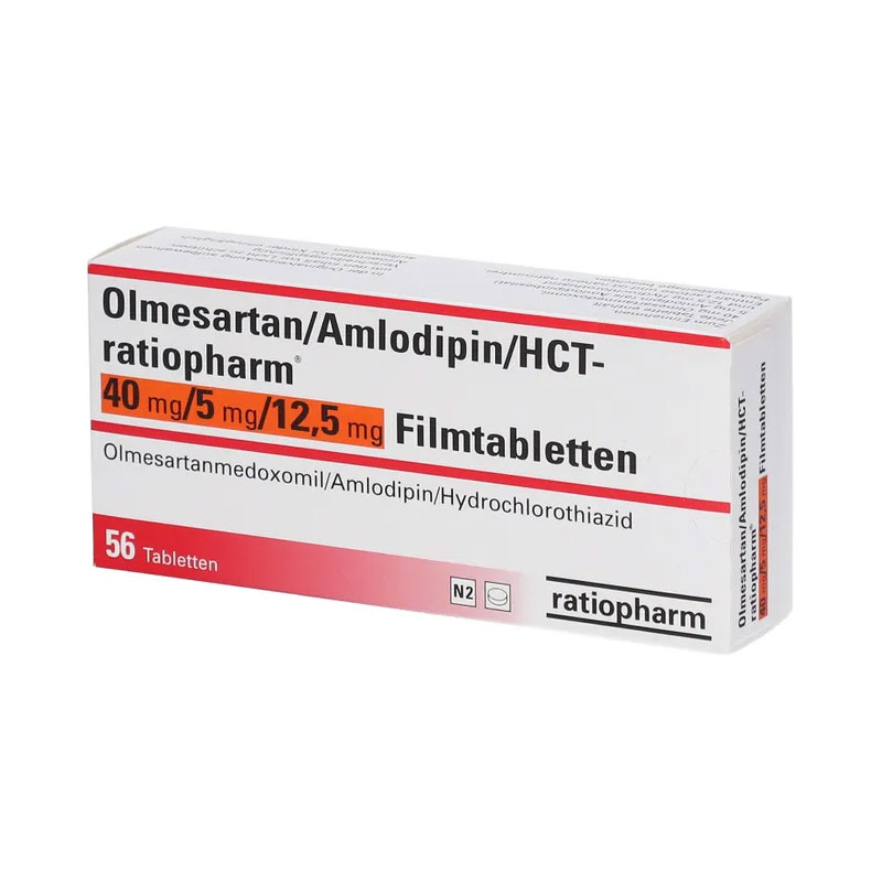 Olmesartan/Amlodipin/HCT-ratiopharm 40 mg/5 mg/12,5 mg 56 St Filmtabletten
