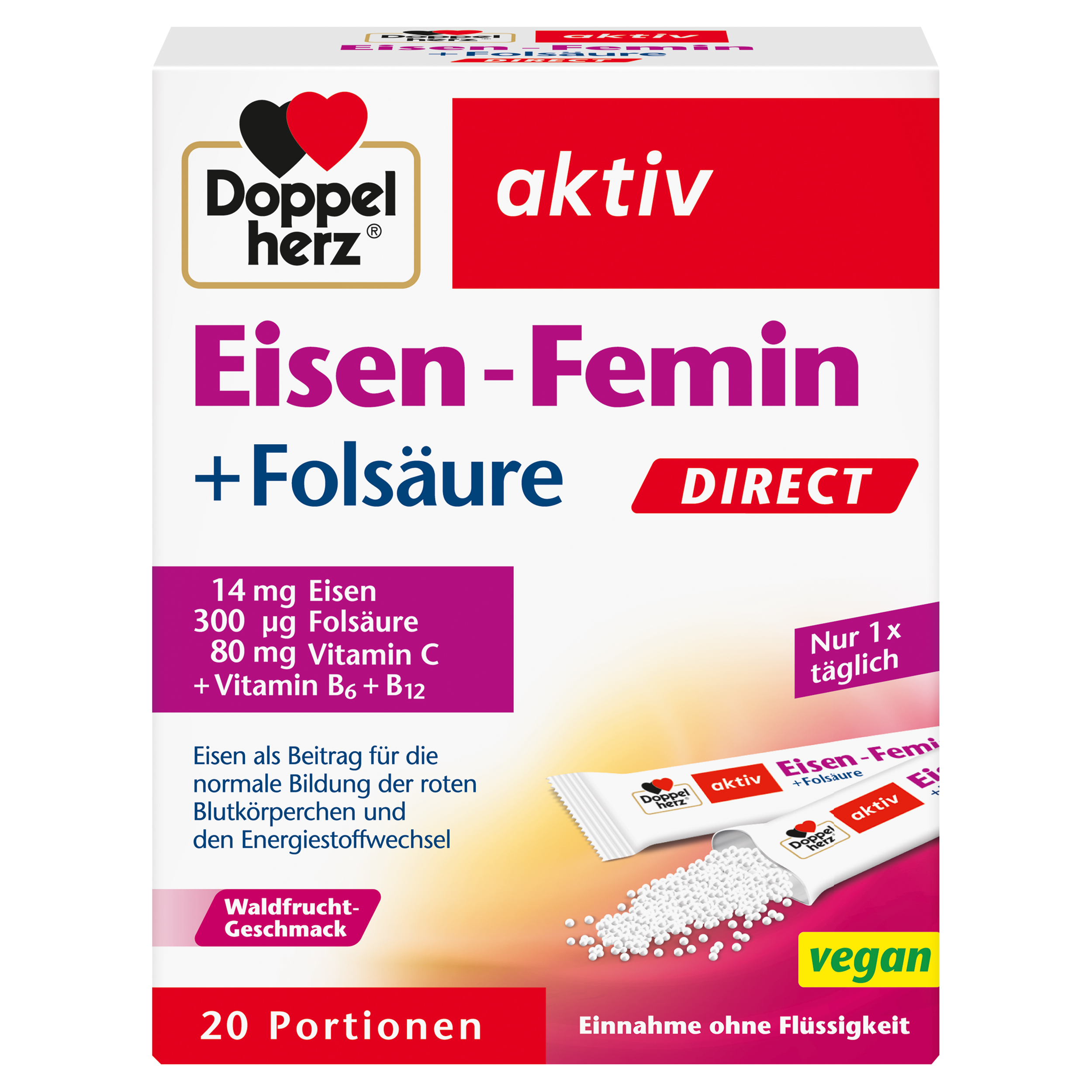 Doppelherz aktiv Eisen-Femin DIRECT 20 St Pellets