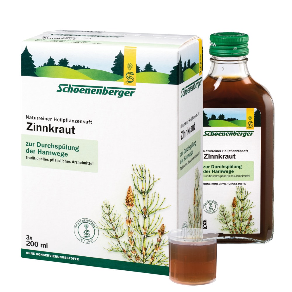 Schoenenberger Zinnkraut naturreiner Heilpflanzensaft  3X200 ml Saft