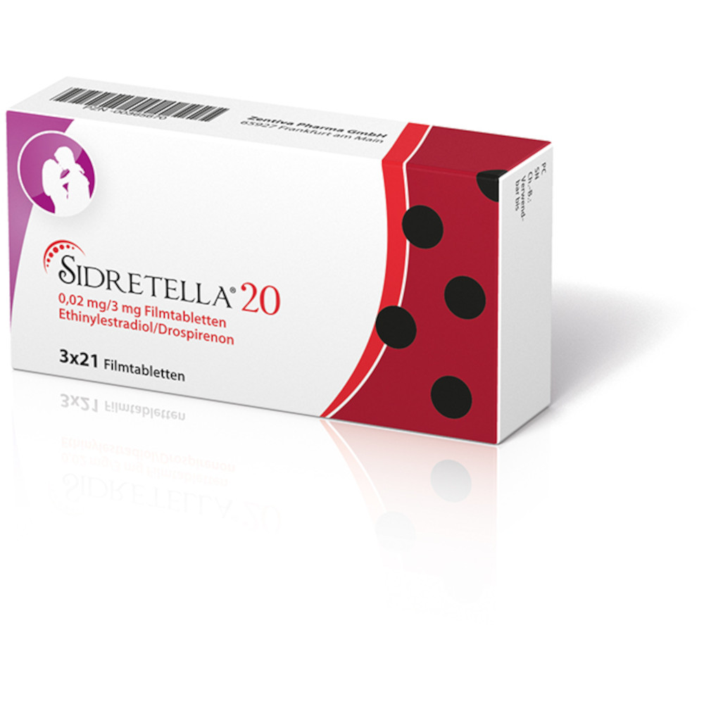 Sidretella 20 0,02mg/3mg 3X21 St Filmtabletten