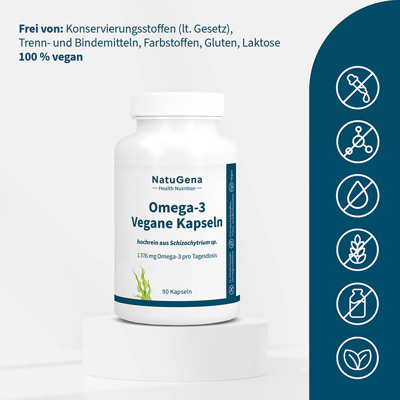 NatuGena Omega-3 Vegane Kapseln 90 Kapseln 90 St Kapseln