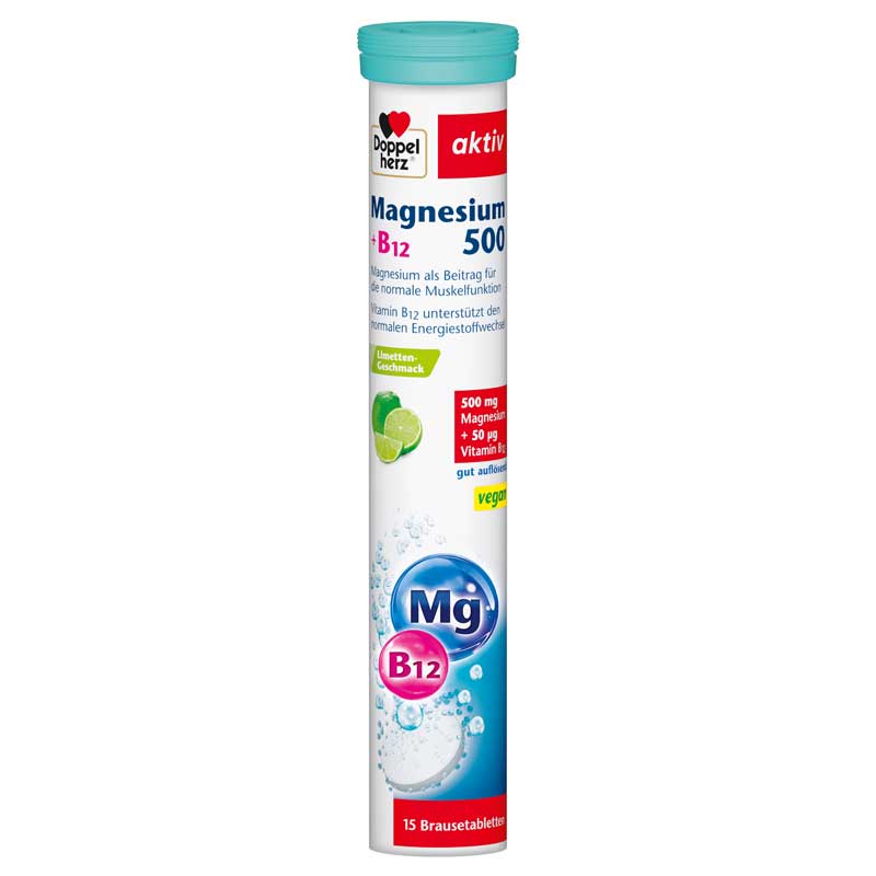 Doppelherz aktiv Magnesium 500 + B12 15 St Brausetabletten