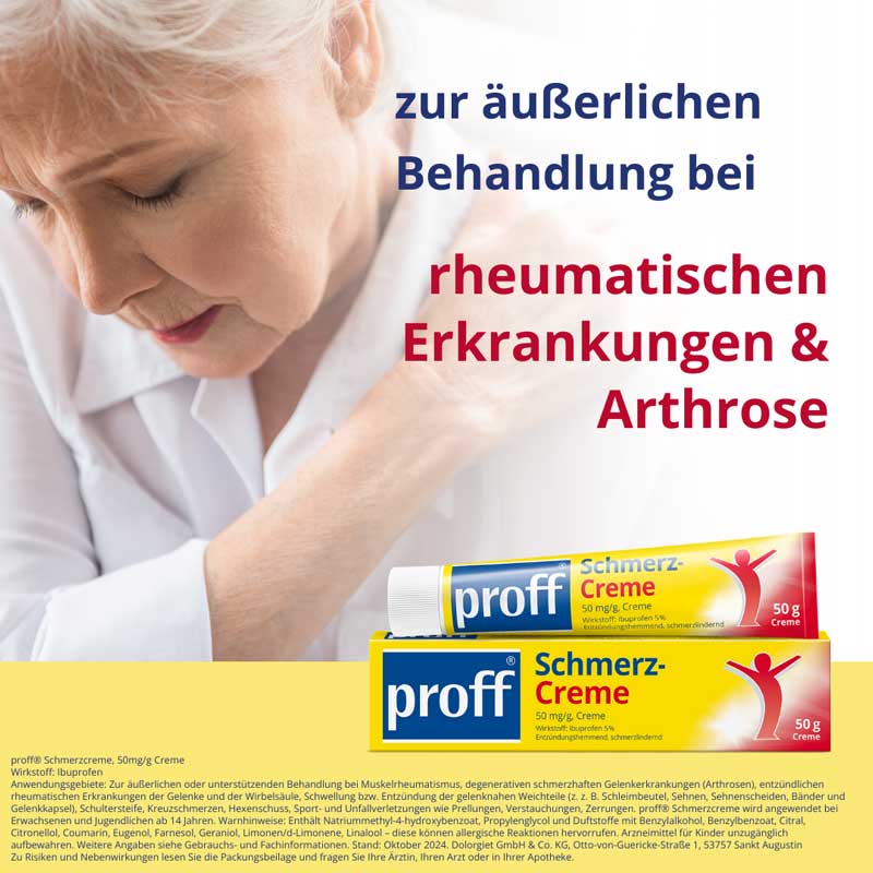 Proff Schmerzcreme 50mg/g 50 g Creme