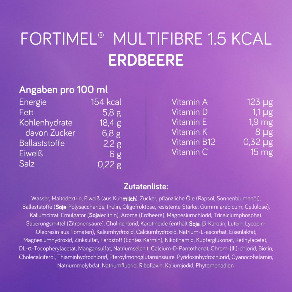 Fortimel Multifibre 1.5 kcal Mischkarton 32X200 ml Flüssigkeit