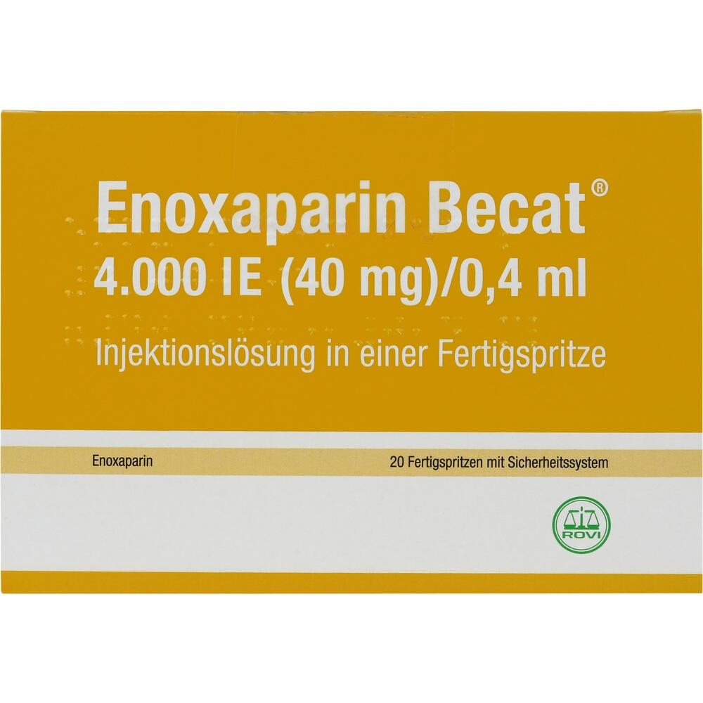 ENOXAPARIN Becat 4.000 I.E. 40mg/0,4ml Inj.-Lsg.FS 20 St Injektionslösung in einer Fertigspritze