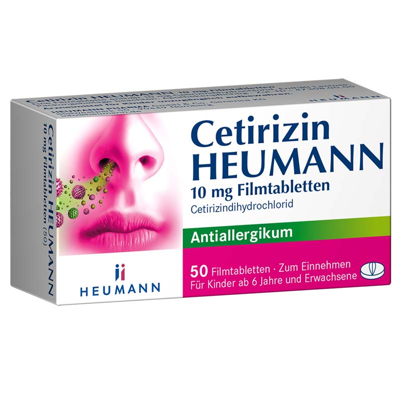 Cetirizin HEUMANN 10mg 50 St Filmtabletten