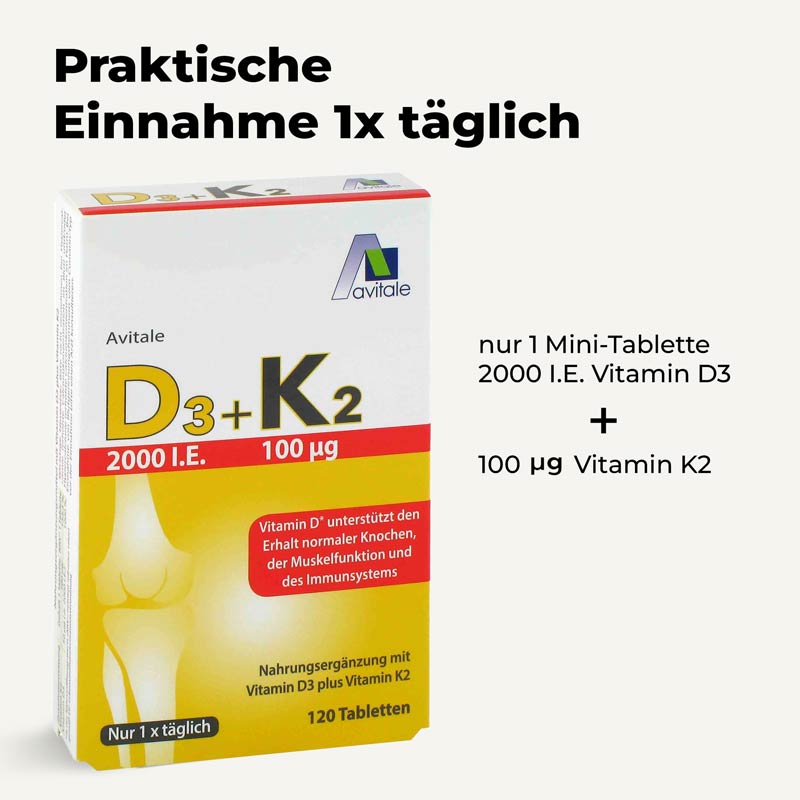 Avitale D3 + K2 2000 I.E.  120 St Tabletten