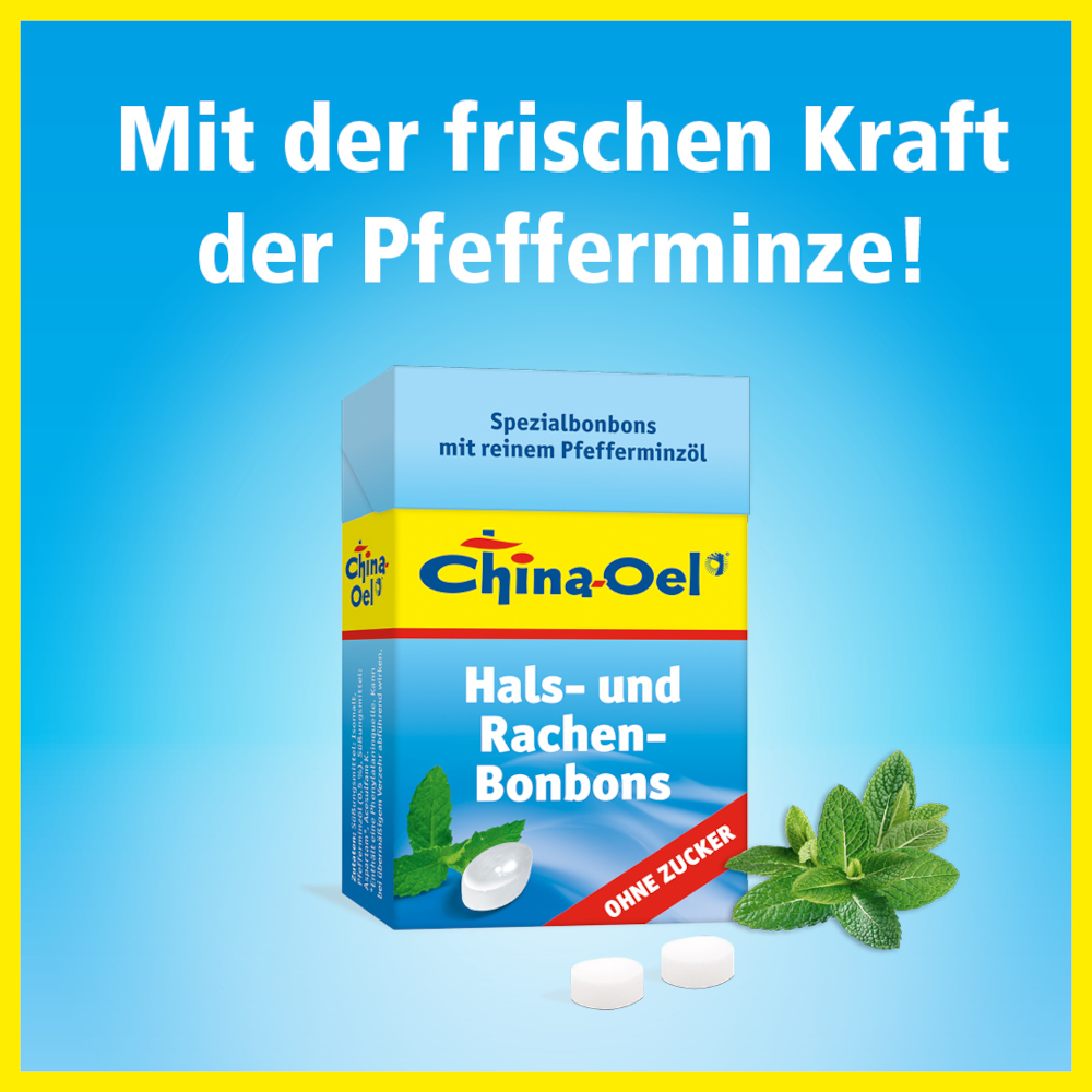 China Oel Hals- und Rachen-Bonbons zuckerfrei 40 g Bonbons