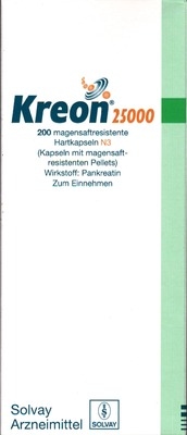 Kreon 25000 200 St Hartkapseln mit magensaftresistent überzogenen Pellets