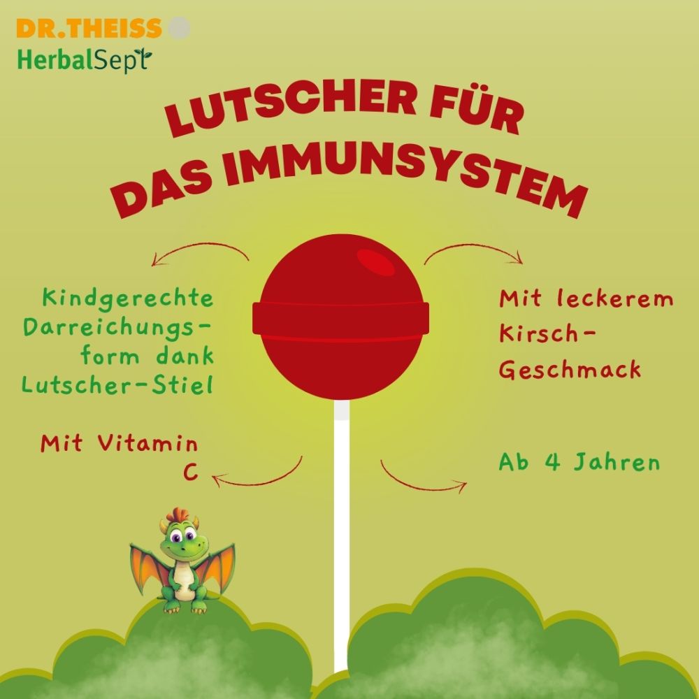 DR.THEISS HerbalSept Immun Lutscher Kids 6 St Bonbons