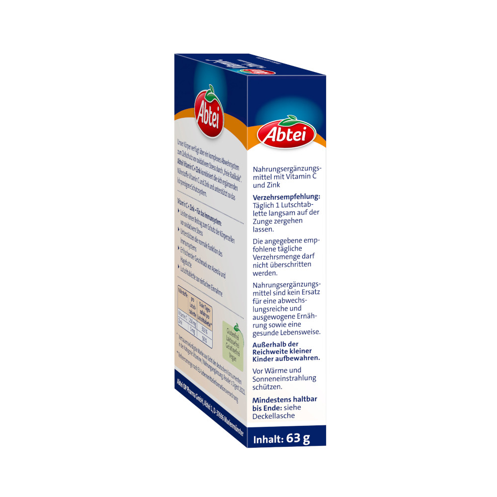 Abtei Vitamin C + Zink  30 St Lutschtabletten
