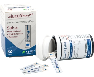 GLUCOSMART Salsa Blutzuckerteststreifen Dose 50 St Teststreifen