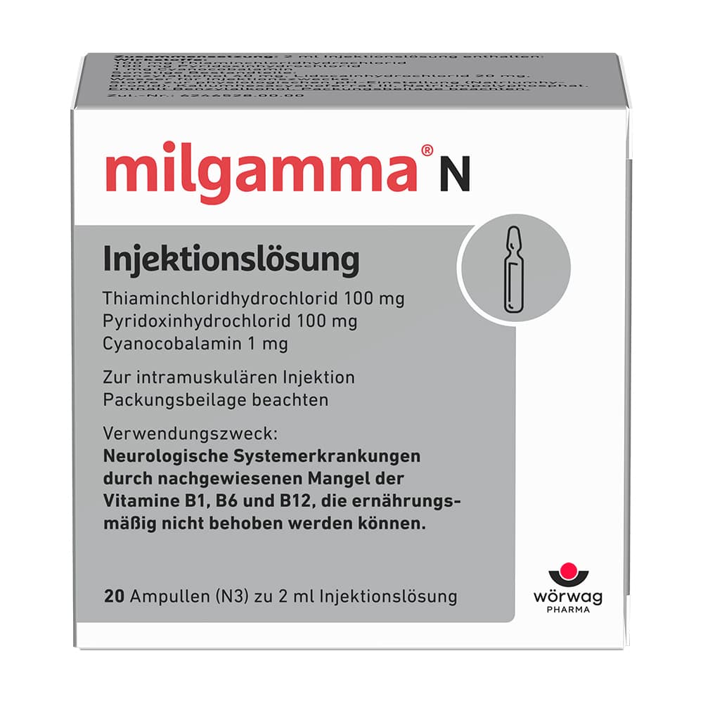 MILGAMMA N Ampullen 20X2 ml Ampullen