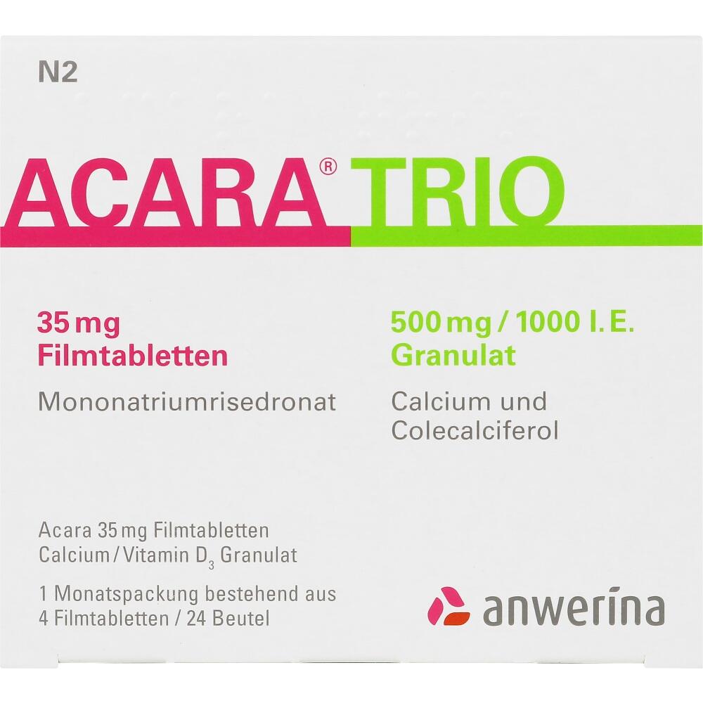 ACARA TRIO 500 mg/ 1000 I.E. 1 Packung Kombipackung