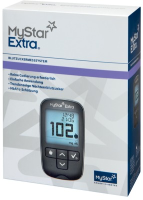 MYSTAR Extra Blutzuckermessgerät Set mg/dl 1 St