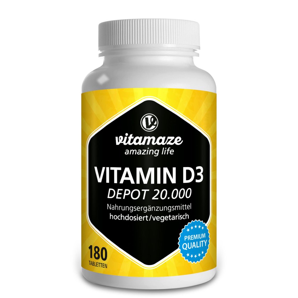 vitamaze VITAMIN D3 20.000 I.E. Depot hochdosiert 180 St Tabletten