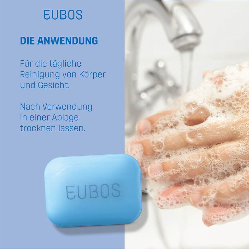 EUBOS Seifenstück blau unparfümiert 125 g Seife