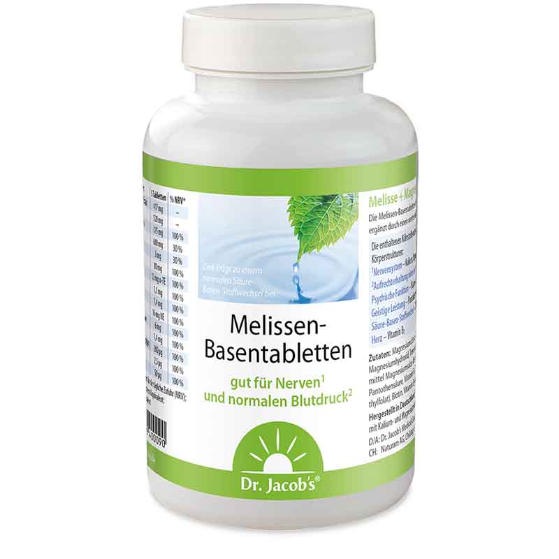 Dr. Jacob's Melissen-Basentabletten B-Vitamine Mineralstoffe