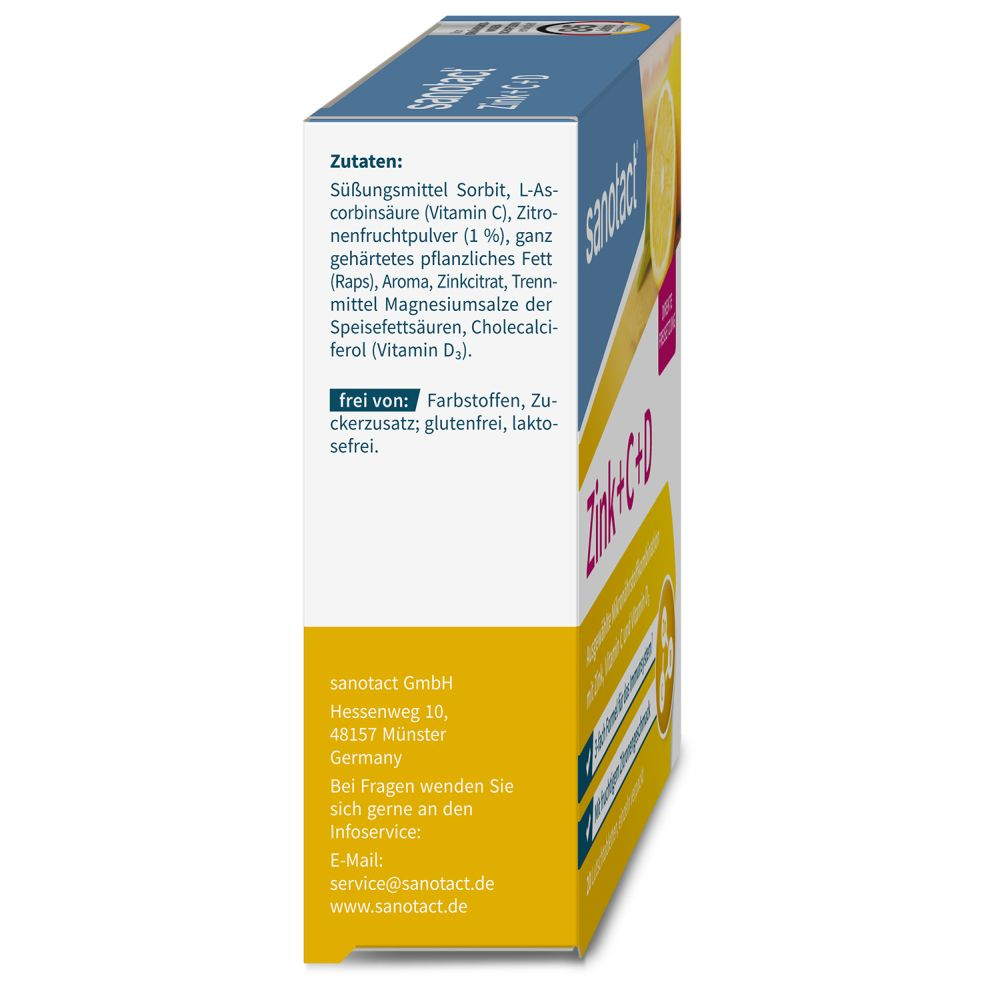sanotact Zink + C + D 20 St Lutschtabletten