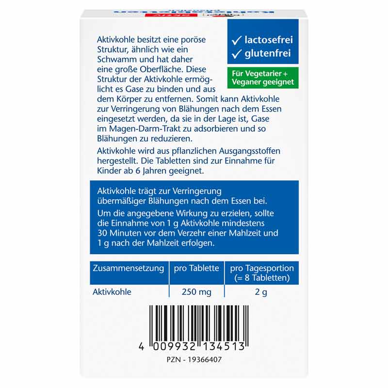 Doppelherz aktiv Kohletabletten pflanzlich 30 St Tabletten