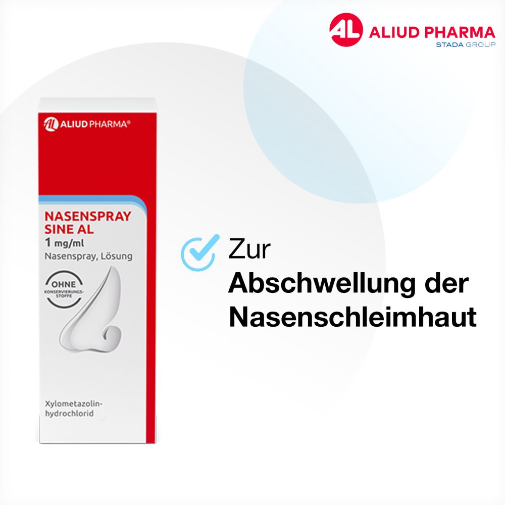 Nasenspray sine AL 1 mg / ml bei Schnupfen, konservierungsmittelfrei