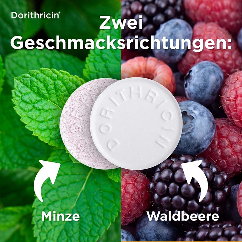 Dorithricin Waldbeere Lutschtabletten bei Halsschmerzen  20 St Lutschtabletten