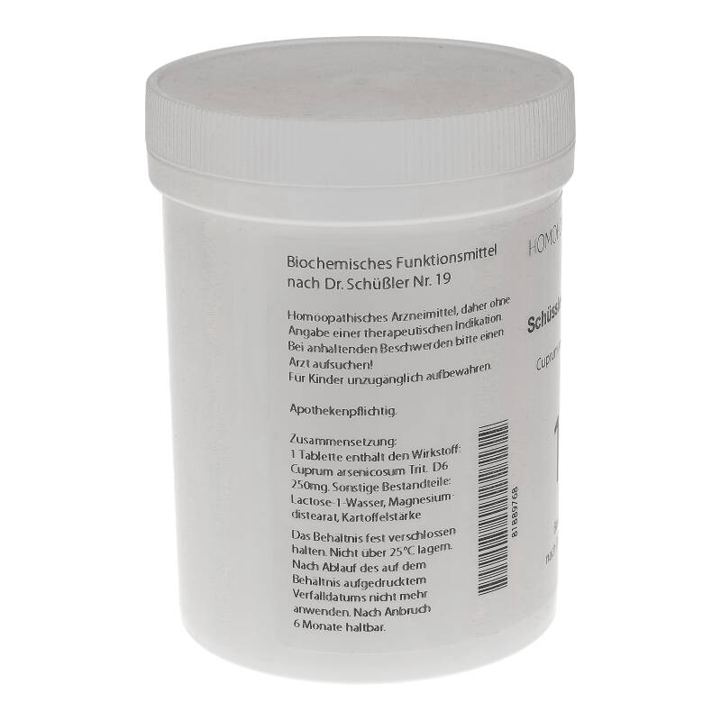 HOMOEOPATHIEFUCHS Schüssler-Salz Nummer 19 Cuprun arsenicosum D6 Biochemie 1000 St Tabletten