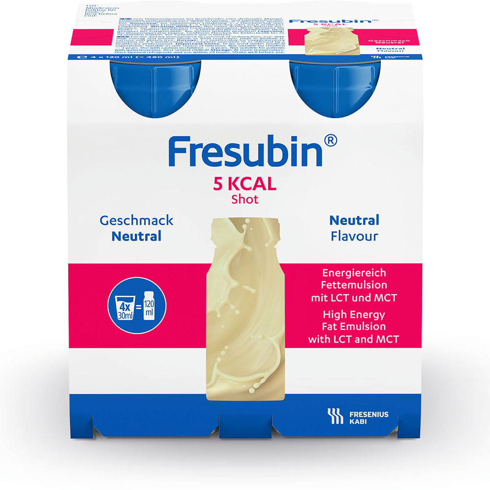 Fresubin 5 kcal SHOT Neutral 4X120 ml Lösung