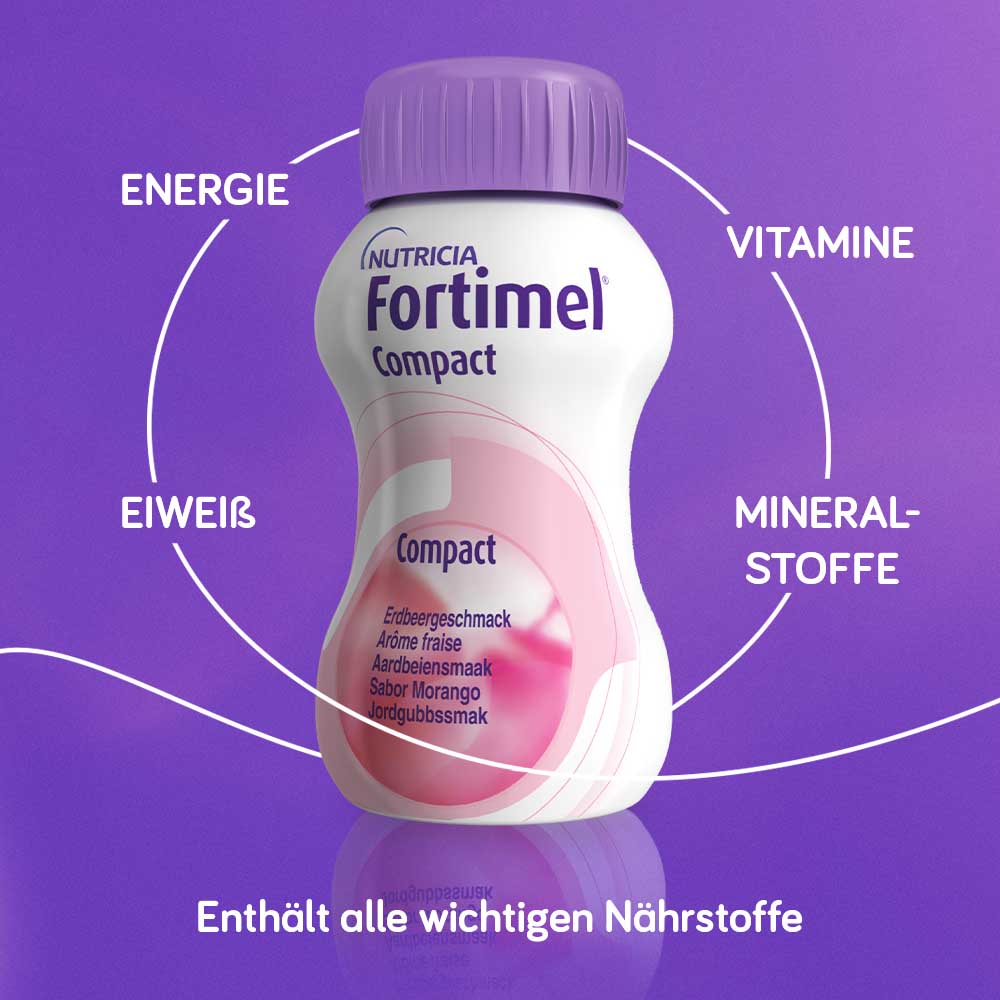 Fortimel Compact 2.4 Trinknahrung Erdbeere 8X4X125 ml Flüssigkeit