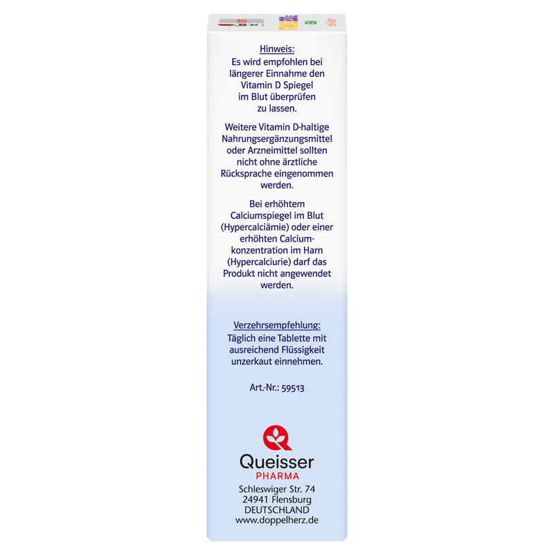 Doppelherz system VITAMIN D3 2000 I.E. VEGAN 120 St Tabletten
