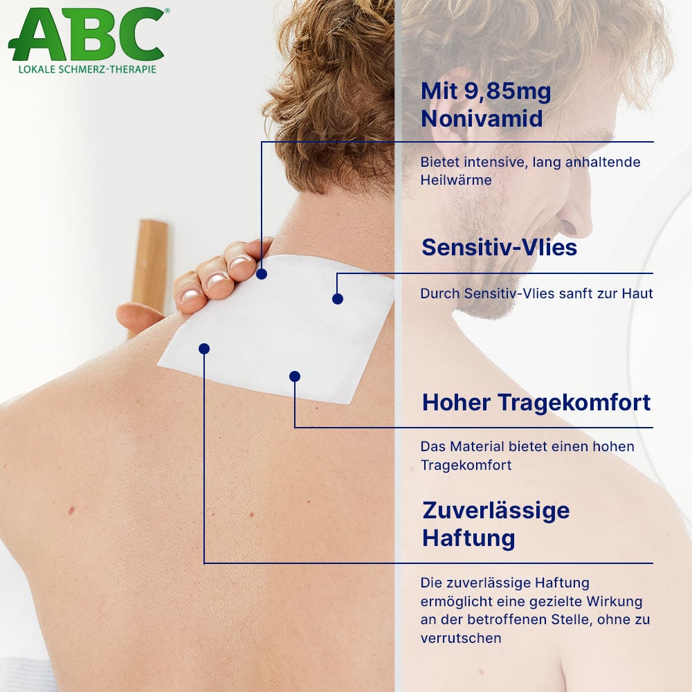 ABC WÄRME-PFLASTER mit SENSITIV-Vlies 4 St Pflaster