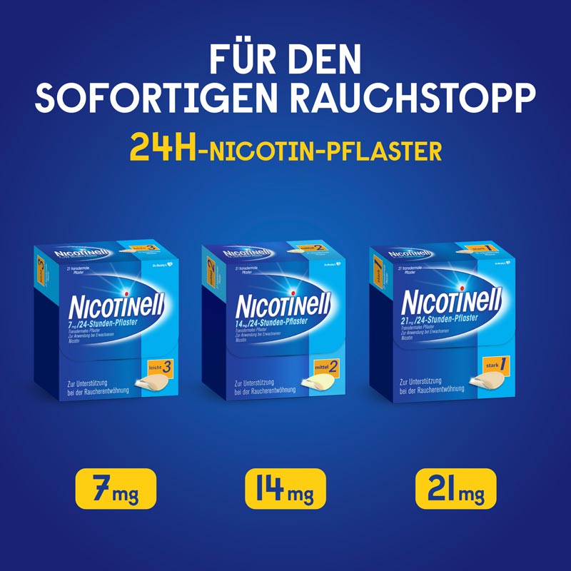 NICOTINELL 14mg/24 Stunden 7 St Pflaster transdermal