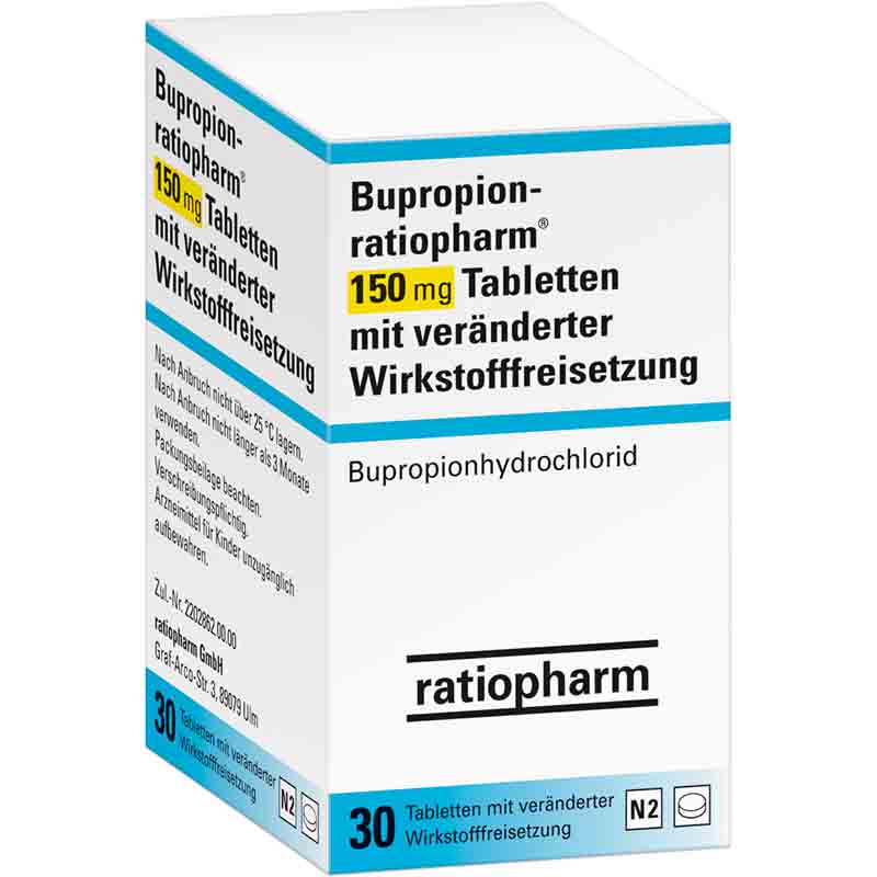 Bupropion-ratiopharm 150 mg 30 St Tablette mit veränderter Wirkstofffreisetzung