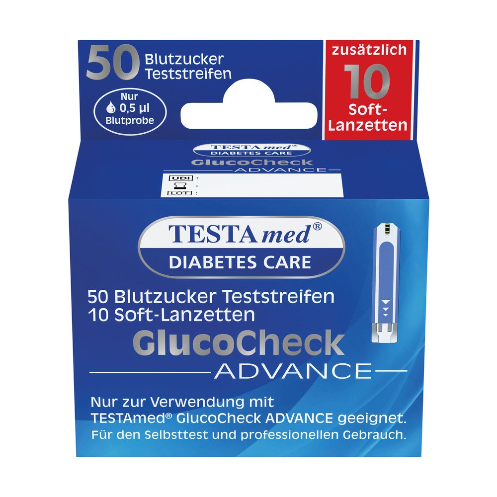 TESTAmed Glucocheck ADVANCE  1 Packung Kombipackung