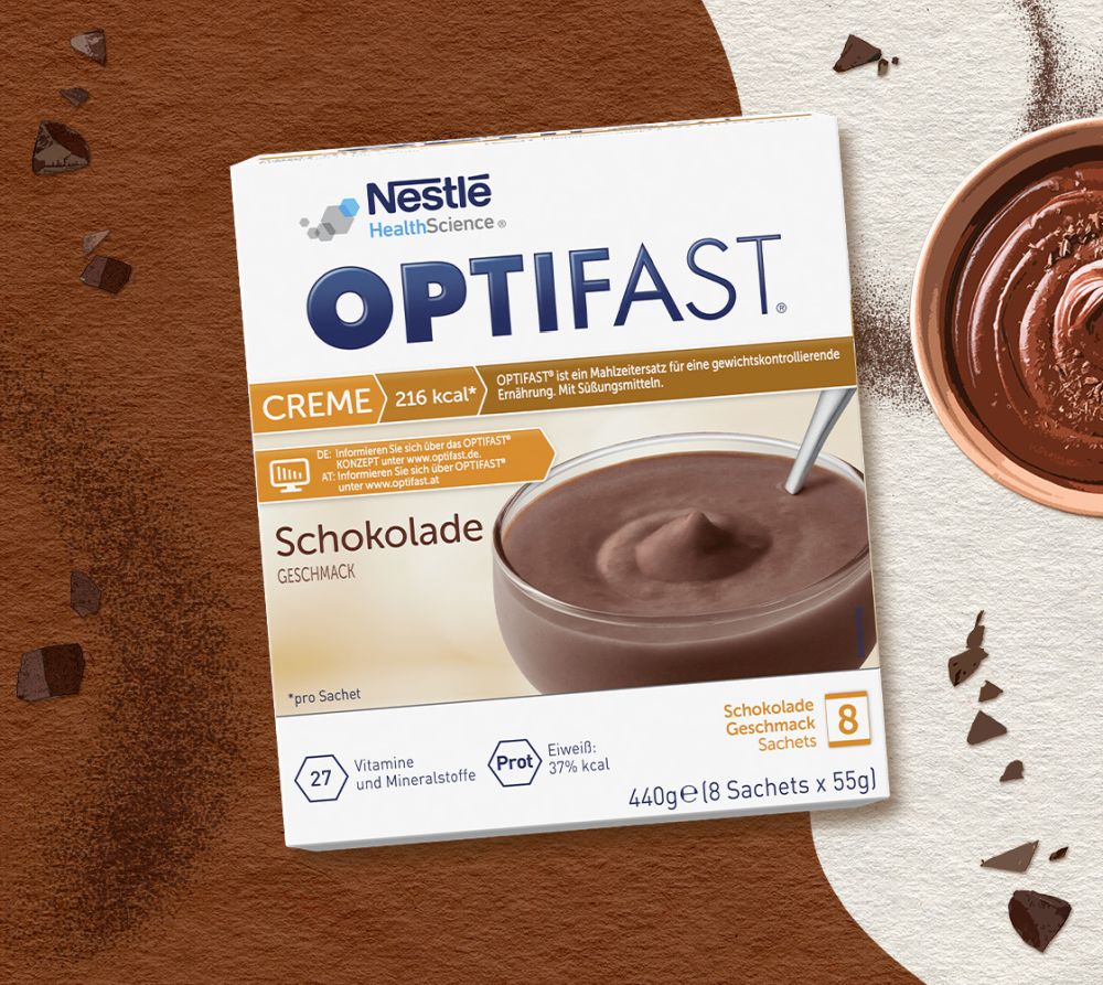 OPTIFAST CREME Schokolade Geschmack 8X55 g Pulver