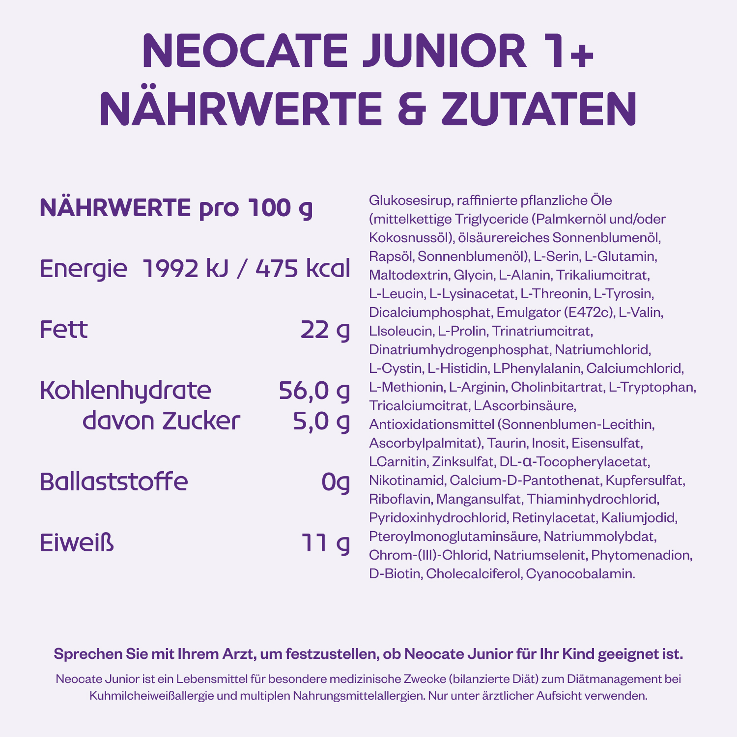 Neocate Junior 6X400 g Pulver