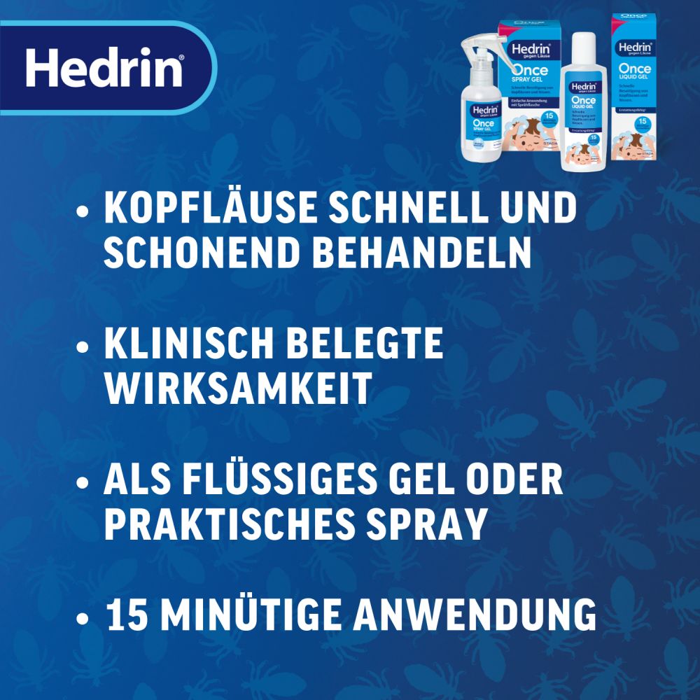 HEDRIN ONCE Liquid Gel + Protect & Go Spray Set 1 St Sparset