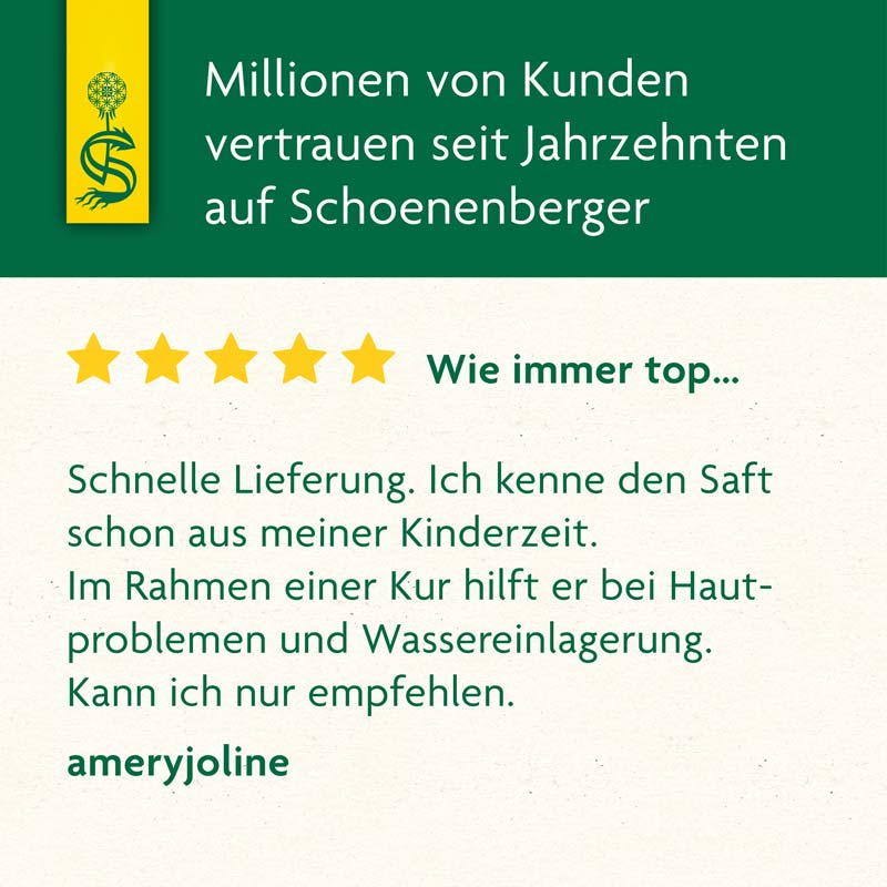 Schoenenberger Naturreiner Heilpflanzensaft Brennnessel 200 ml Saft