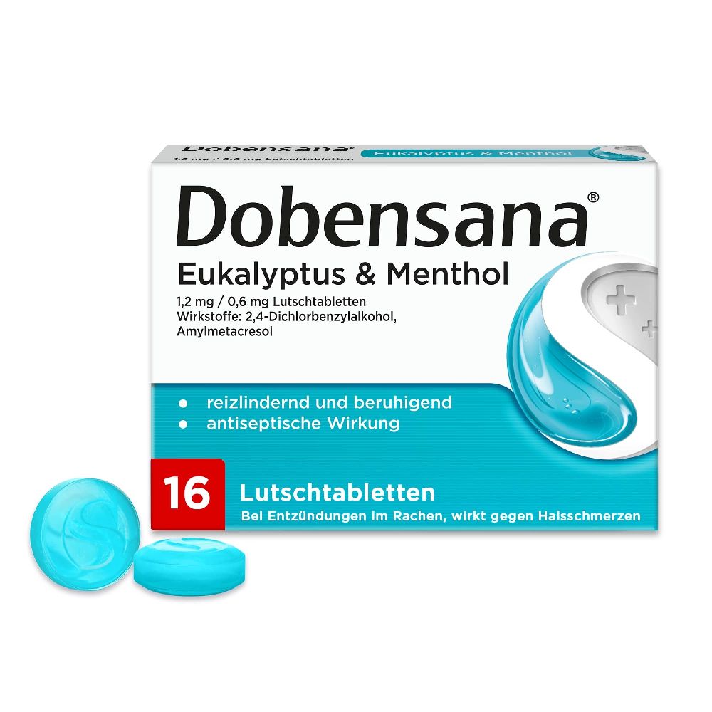 Dobensana Eukalyptus & Menthol 1,2mg/0,6mg 16 St Lutschtabletten