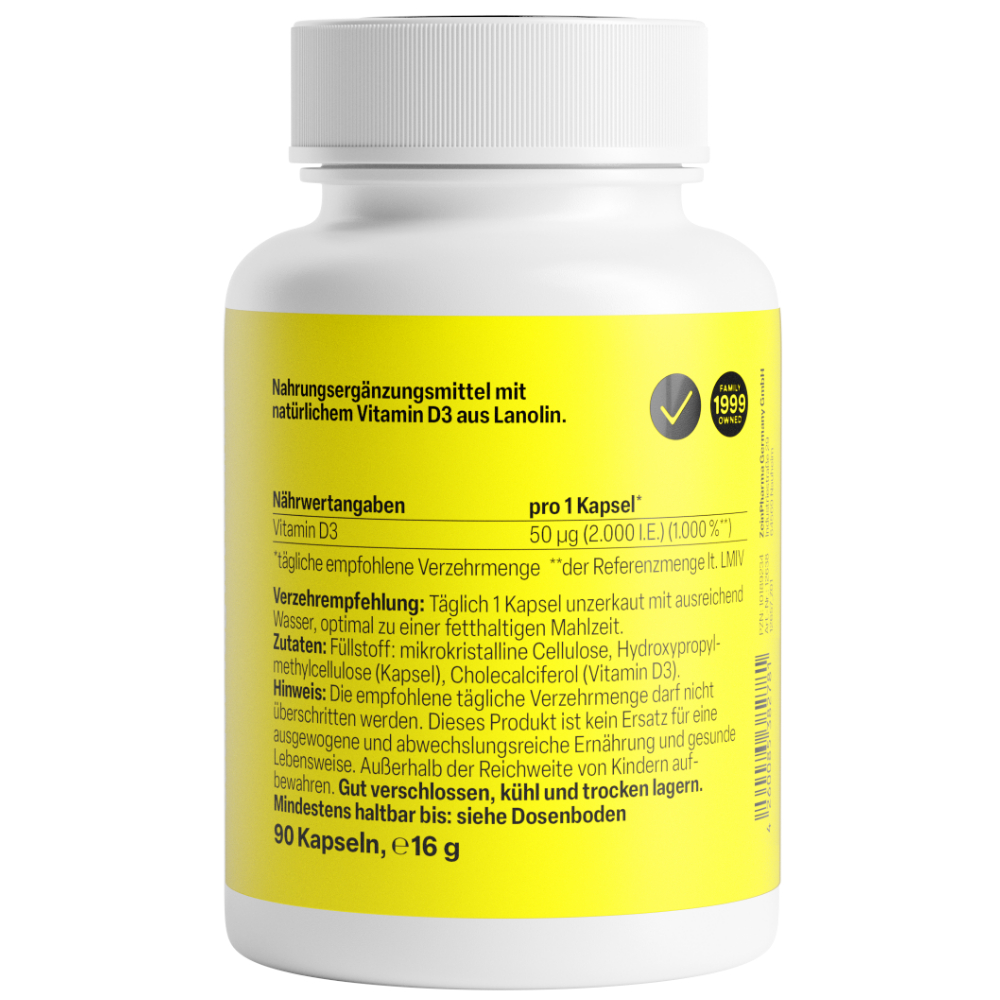 Zein PHARMA Vitamin D3  90 St Kapseln