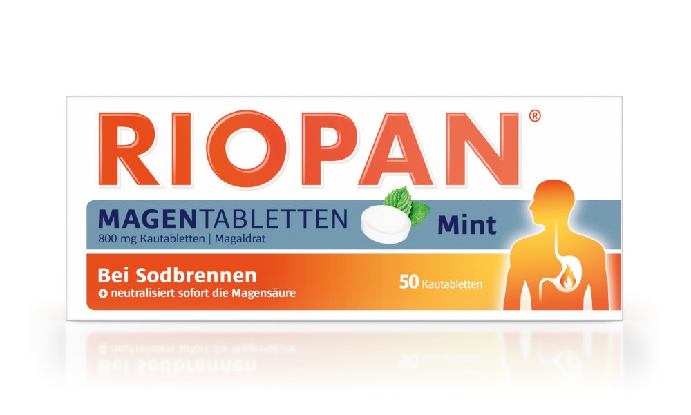 RIOPAN MAGENTABLETTEN Mint - Bei Sodbrennen 50 St Kautabletten