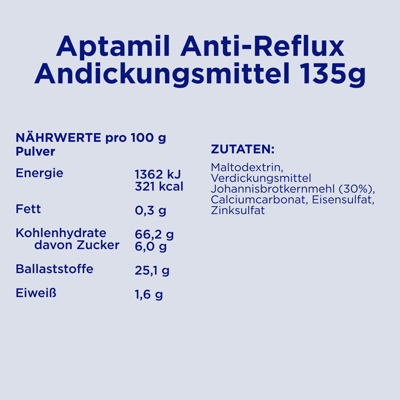 Aptamil ANTI-REFLUX ANDICKUNGSMITTEL 135 g Pulver